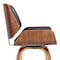 Armen Living Tyler 30" Bar Height Swivel Brown Faux Leather and Walnut Wood Bar Stool LCTYBABRWA30 - alternate 7